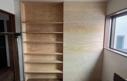 子供部屋に壁を設置