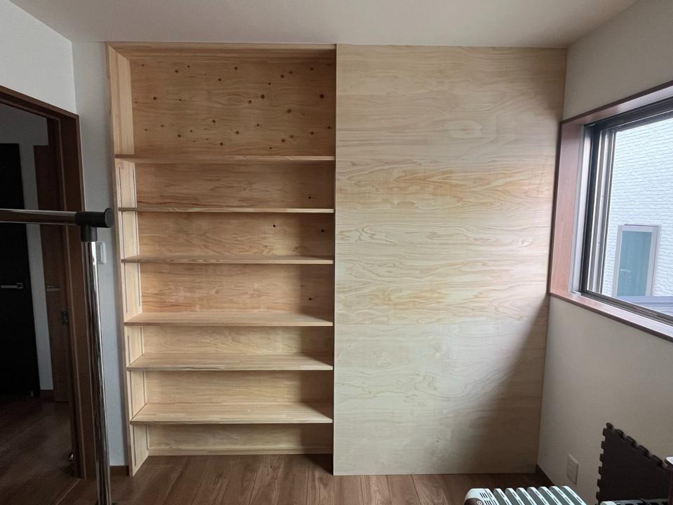 子供部屋に壁を設置