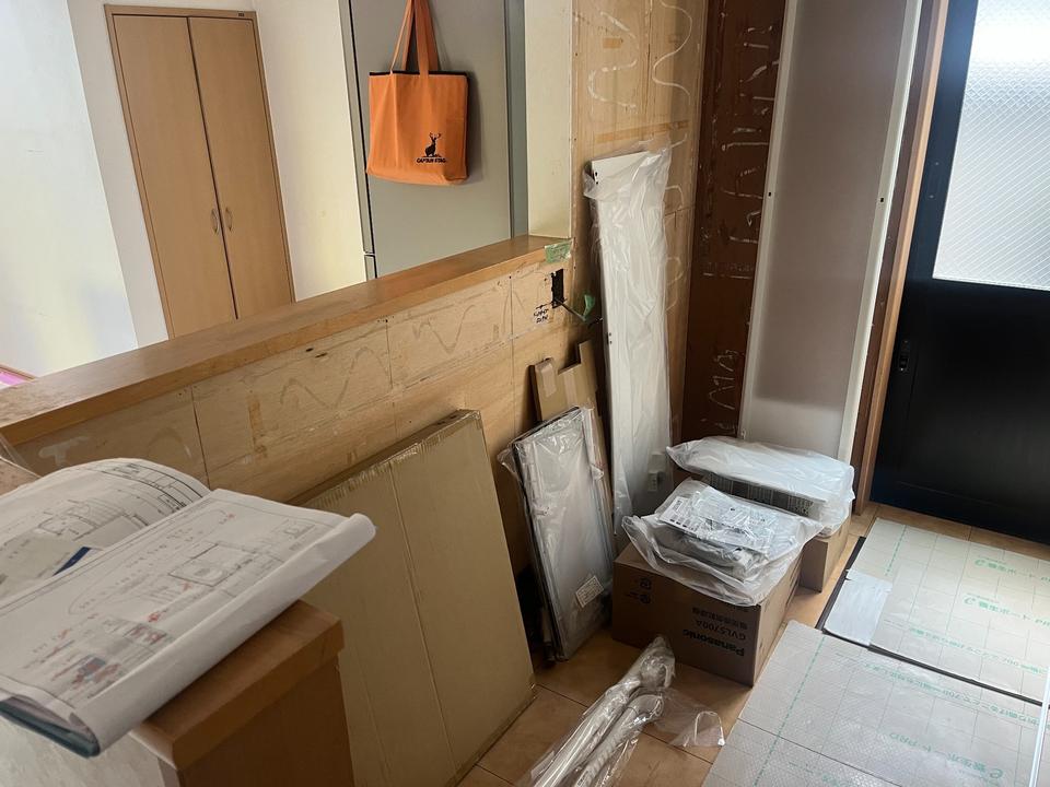 高槻市K様邸リフォーム工事中（キッチン）