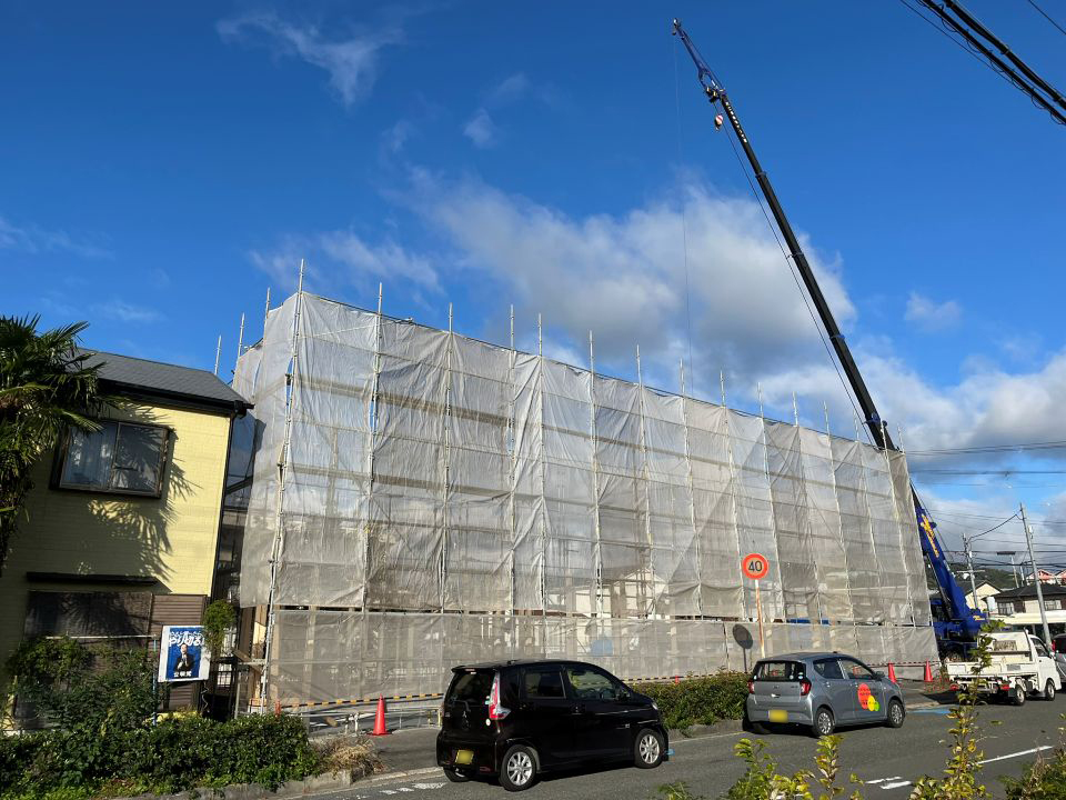 高槻市サイクルショップさとう店舗工事上棟