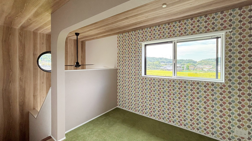 高槻市和モダンな注文住宅：読書スペース施工事例